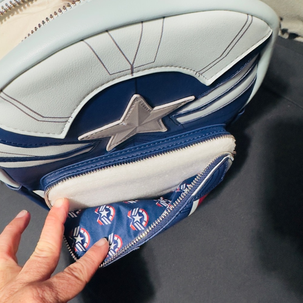 Captain America loungefly backpack men/women/child. NWT - Picture 6 of 7